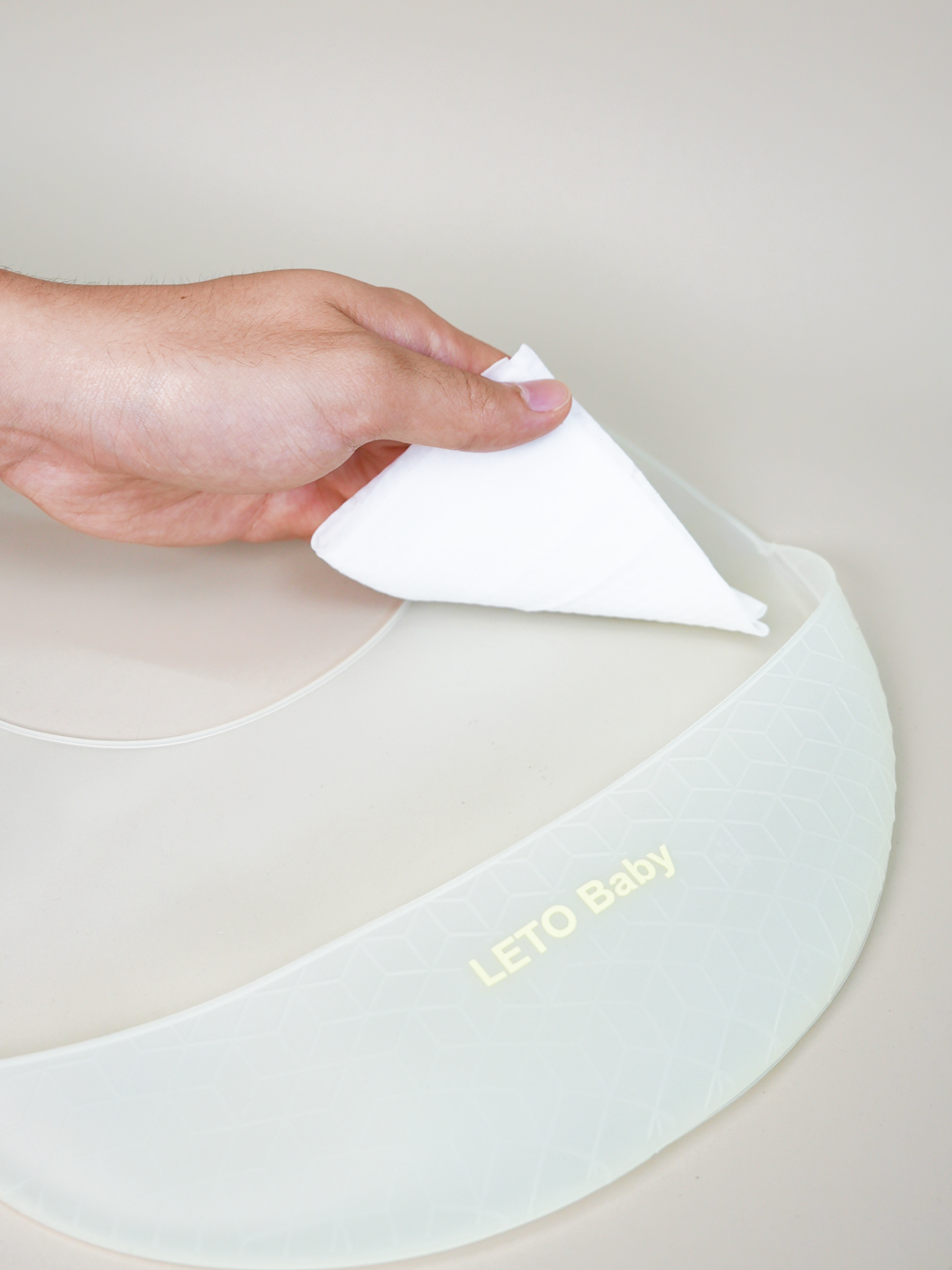 Нагрудник силиконовый для кормления детский LETO BABY