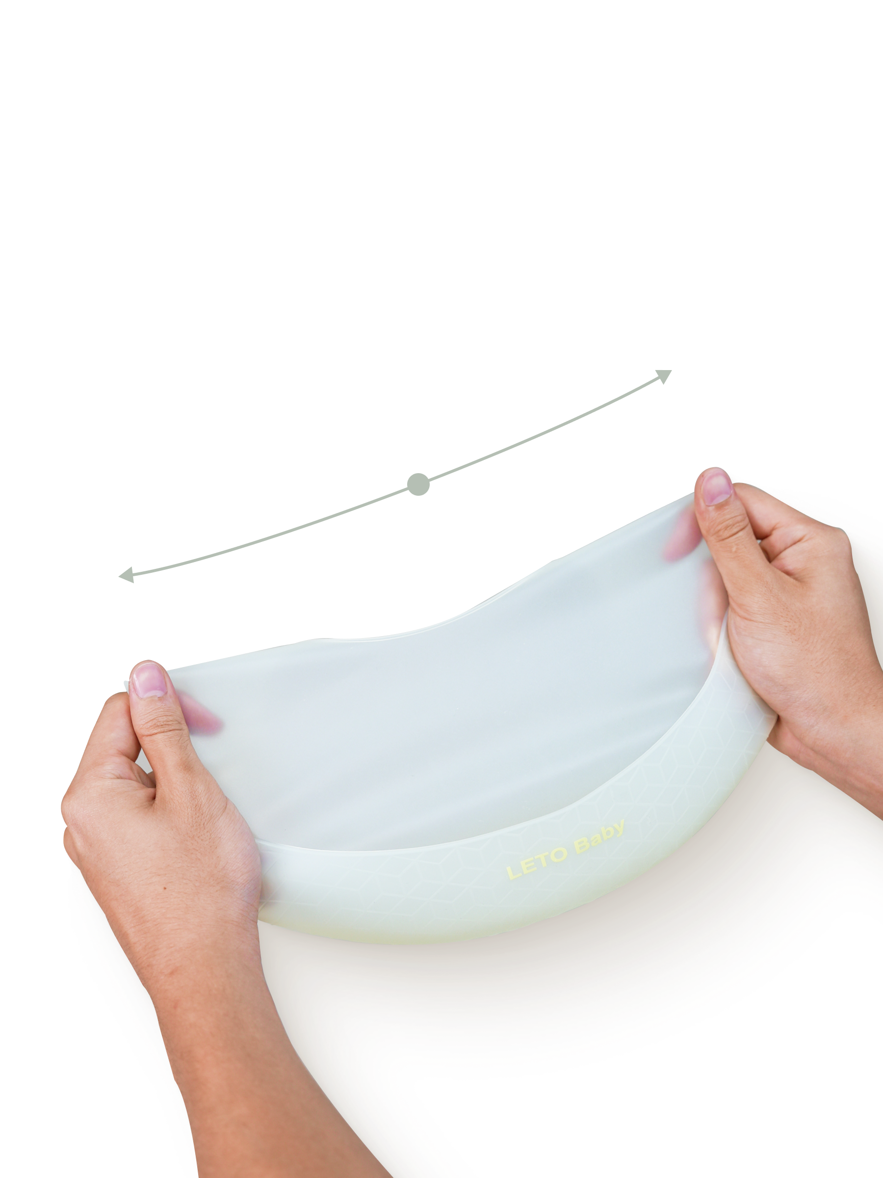 Нагрудник силиконовый для кормления детский LETO BABY